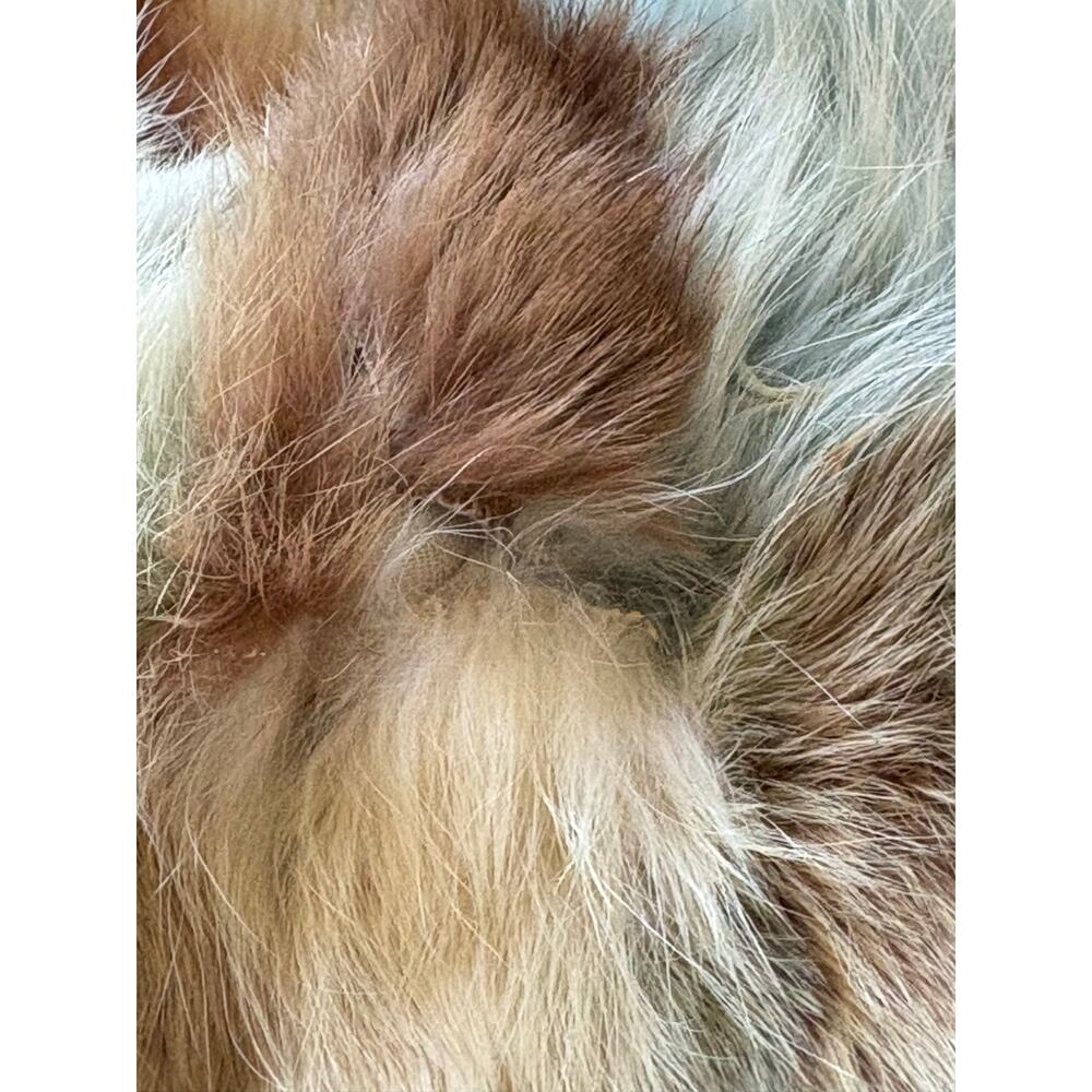 Vintage Fur Mosaic Patchwork Cropped Jacket Medium - Picture 5 of 8